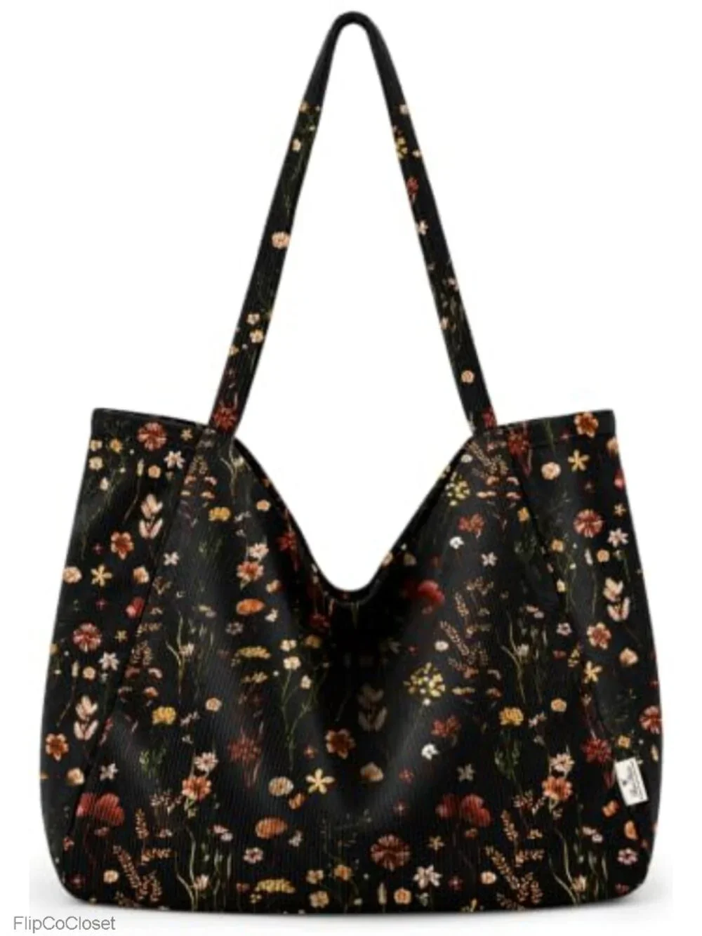 Large Corduroy Hobo Bag Slouchy Shoulder Bag for Work Travel Casual